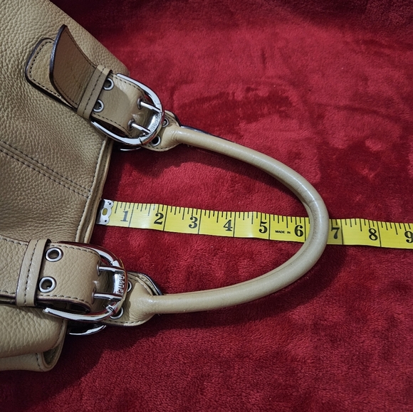 Tignanello Light Tan Pebble Leather Tote/Satchel - Picture 7 of 10